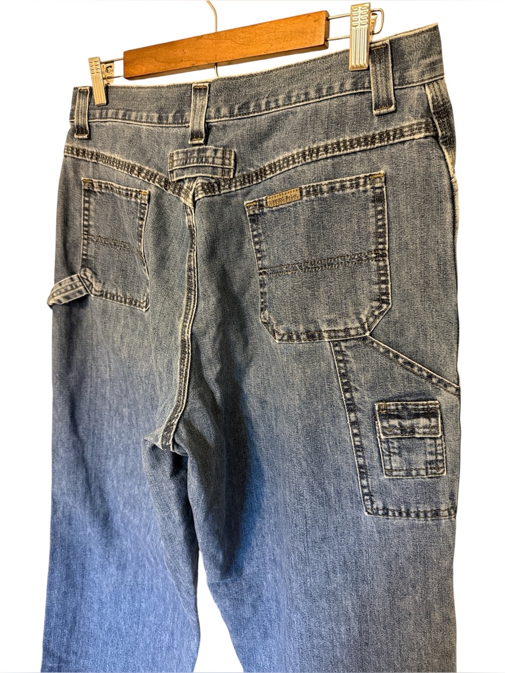 Vintage Riveted by Lee Carpenter Jeans 14 Blue Wash Denim Baggy Utility Street